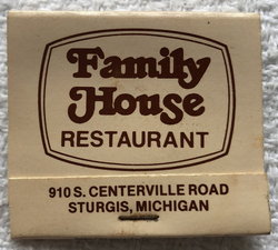Family House Restaurant - Matchbook